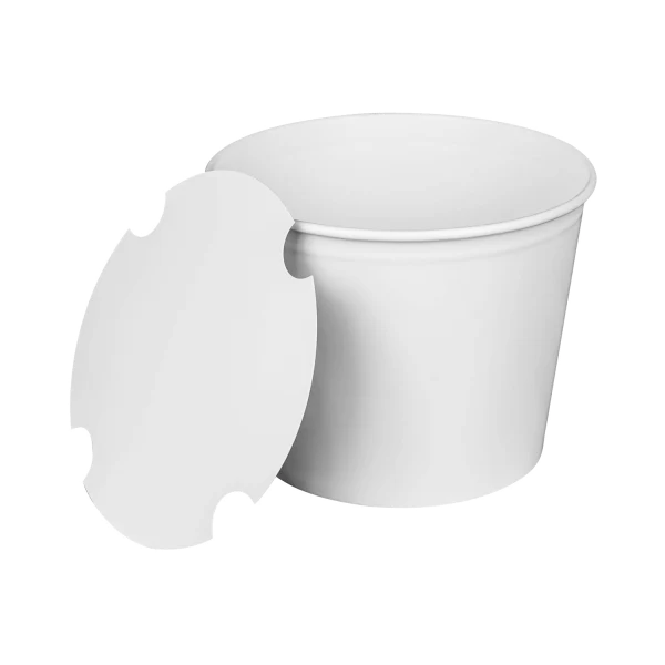 85oz | Paper Short Bucket & Lid | 45/4 | C-FB85W_Bundle