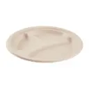 9 | Bagasse | 3-Comp | Round Plate | 50/10