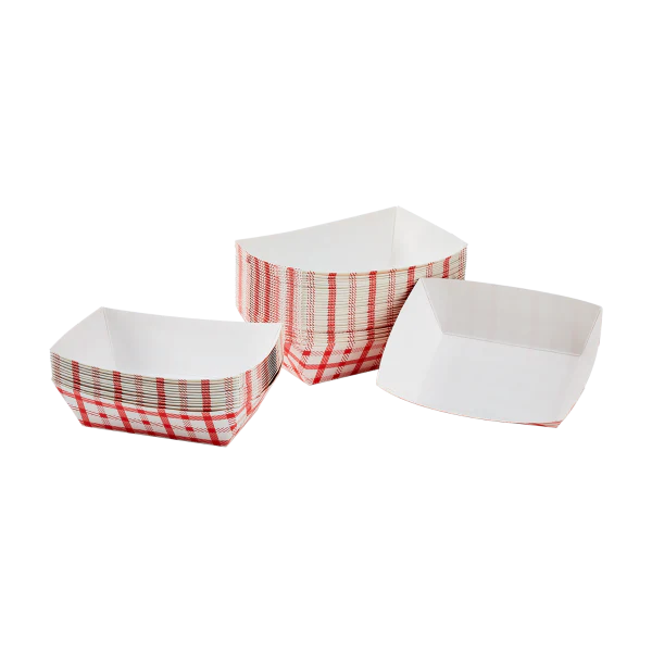 0.5LB | Red/White | Food Tray | 500 | FP-FT050G