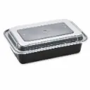 IM-FC1038B | 38oz | Rectangle Cont/Lid | Black | 150 | K
