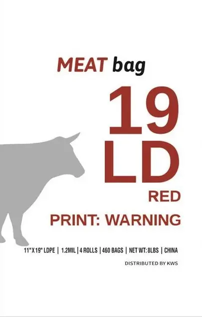 11x19 | Red | Meat Bag | 4Roll