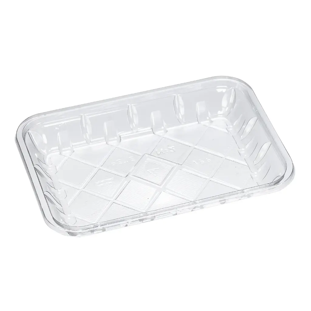 2 | PLASTIC | Clear | Meat Tray | 500