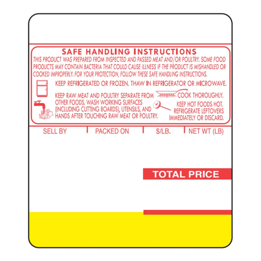 ISH | 1102B | SAFE HANDLING | 64x73mm | SCALE LABEL | 12