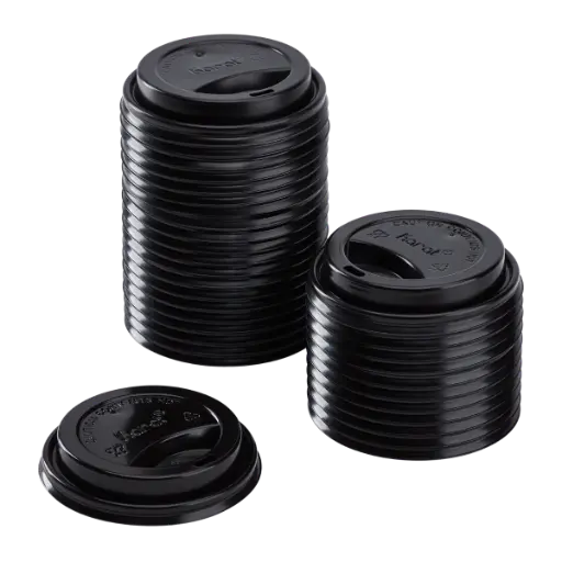 [sku17-513-B] K | Coffee Lid | 10oz 24oz | Black | 20/50 | C-KDL516B-PP