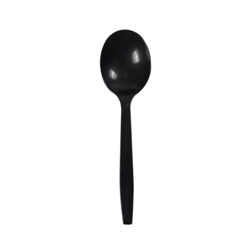 [sku17-735-Blk] K | Black | X-HD | SOUP SPOON | 10/100 | U2072B