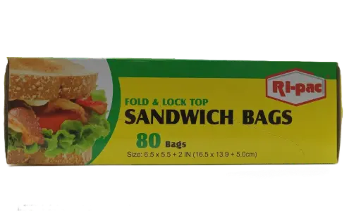 [sku80-119] RP | Fold Top & Lock Bag | Sandwich | 80/24 | 27080