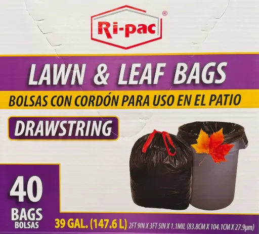 [sku80-139] RP | 39Gal | Lawn & Leaf Bags | 40/4 | 56739