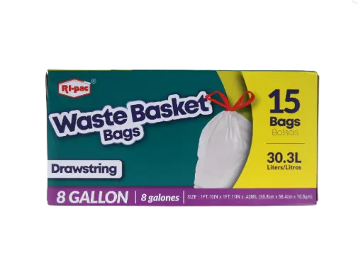 [sku80-140] RP | 8Gal | Waste Basket Bag | White | 24/15 | 56408