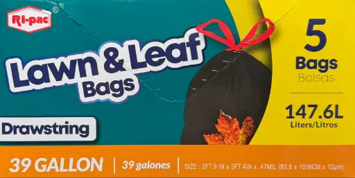 [sku80-144] RP | 39Gal | Lawn Bag | Black | 5/24 | 56439