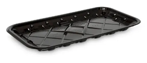 [sku15-155-pb] 17S | PLASTIC | Black | Meat Tray | 900