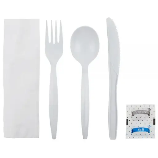 [sku17-683-KW] K | Cutlery Kit (F,Soup,K,N,S&P) | 250 | White | U2202W