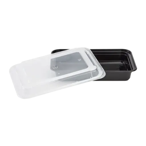 [sku18-728] IM-FC1028B | 28oz | Rectangle Cont/Lid | Black | 150 | K