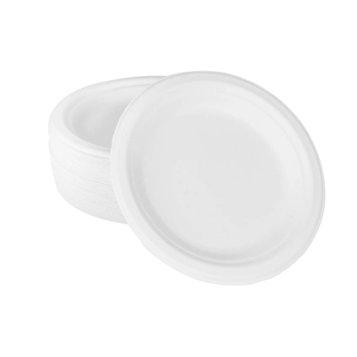[sku17-494] 7 | Bagasse | 1-Comp | Round Plate | 8/125