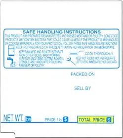 [sku16-771] TEC | 1156 | Scale Label (63.5mm) Safety Handling | 9000 | 16