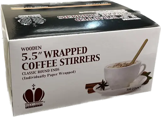 [sku17-755] 1088-5 | 5.5" Wood Stirrers | 10/500/cs 