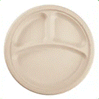 [sku17-491-3c] 10 | 3C | Bagasse | White | Round Plate | 500