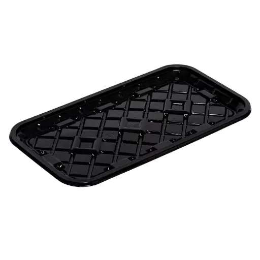 [sku15-120-pb] 10s | PLASTIC | Black | Meat Tray | 300
