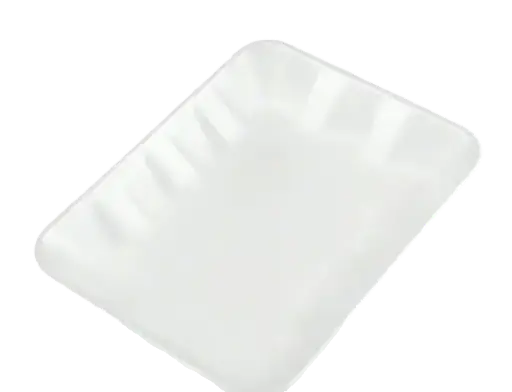 [sku15-070] 4D | White | Meat Tray | 4/125